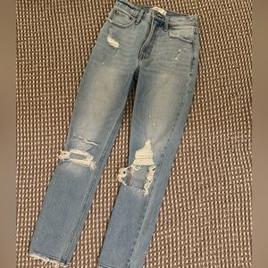 A&F “The High Rise Skinny Jean” light wash